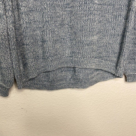 Pink Lily Criss Cross Back Blue Sweater S - Picture 6 of 12